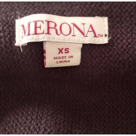 MERONA BLACK & GRAY CARDIGAN SZ.XS EUC. - Picture 4 of 5